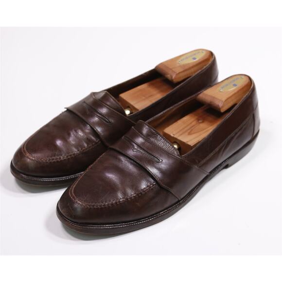 Salvatore Ferragamo Mens Vintage Brown Leather Penny Loafers Men's US 10.5 D - Picture 2 of 11
